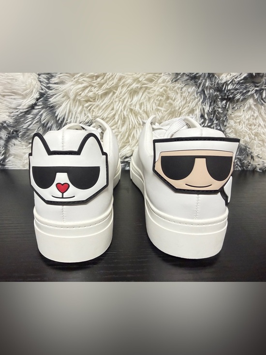 Karl Lagerfeld Paris Chella WhiteSneakers Cat & Oldmen Logo. New without box